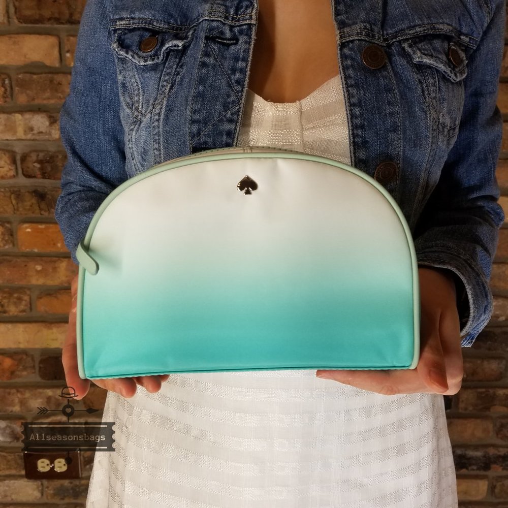 FIJI Green Kate Spade Medium Dome Cosmetic JAE New